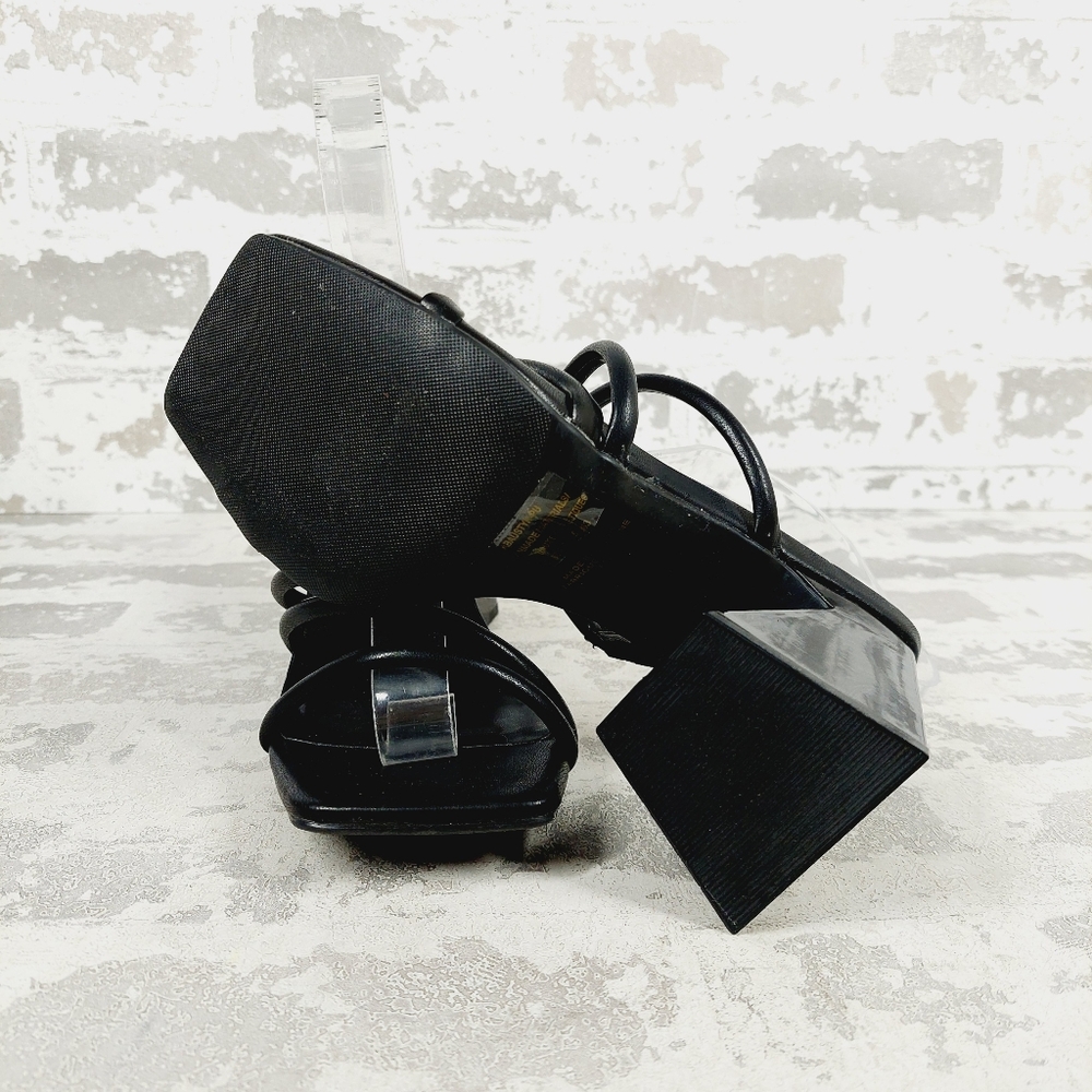 New Abound Austyn Black Block Heel Square Toe Strappy Sandals V346 - Picture 8 of 11